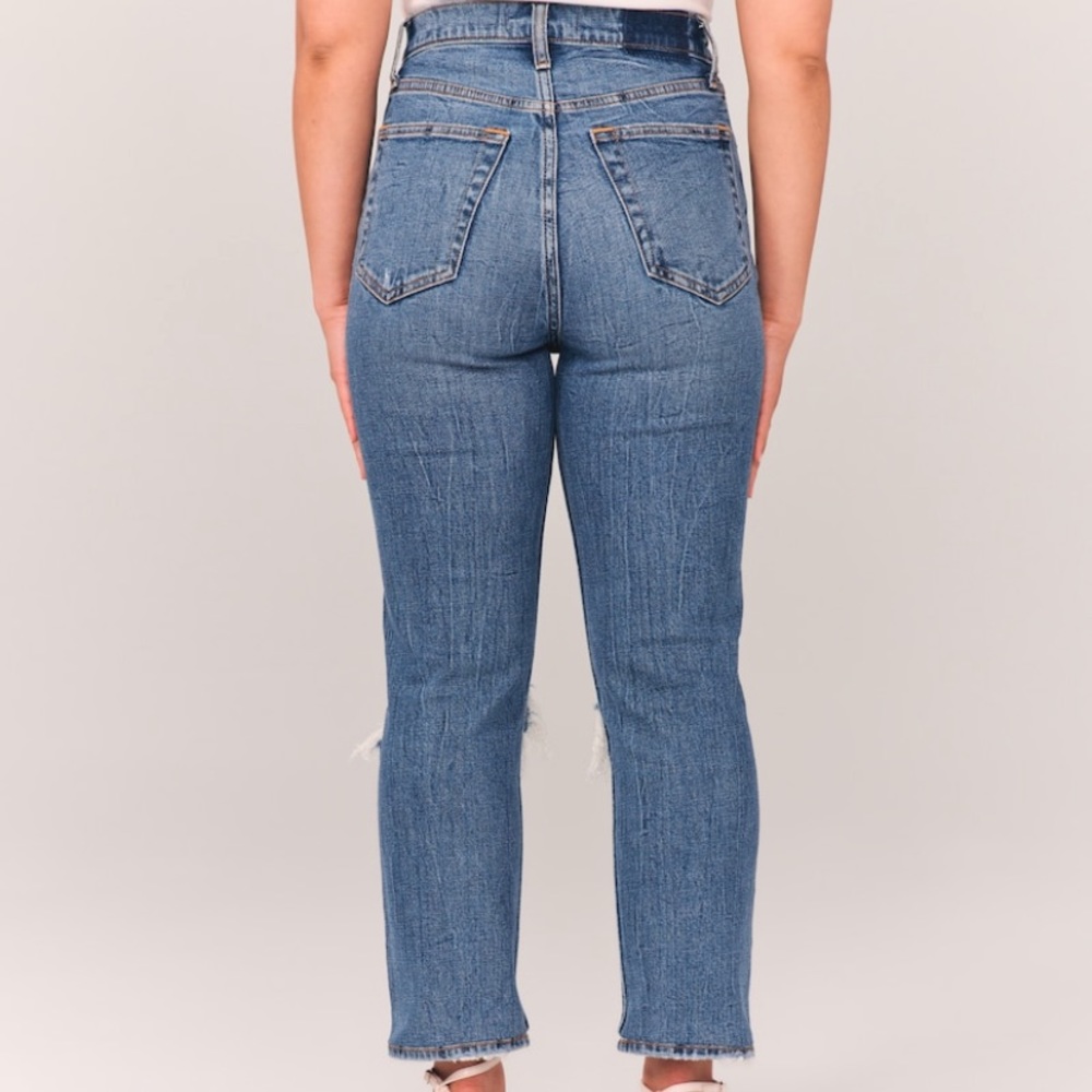 Abercrombie ultra high rise straight jeans